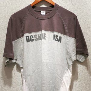 DC Vintage Skate T-Shirt, Medium, Gray & Brown